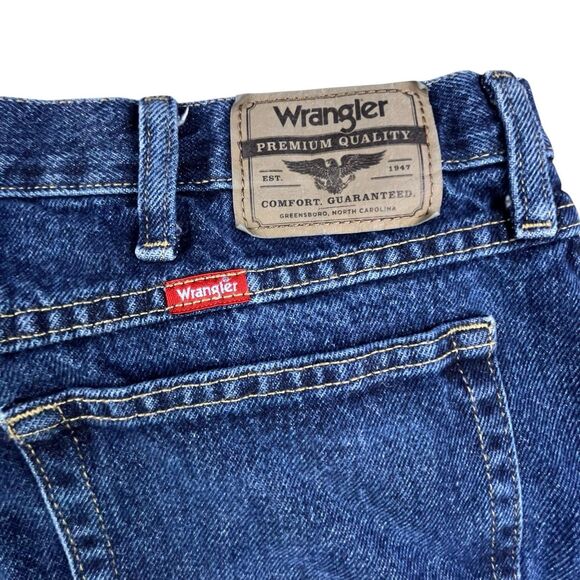 Wrangler Jeans Men’s 38x30 Regular Fit Straight Leg Blue Denim Workwear Western - Picture 8 of 11